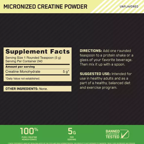 Optimum Nutrition Micronized Creatine Powder