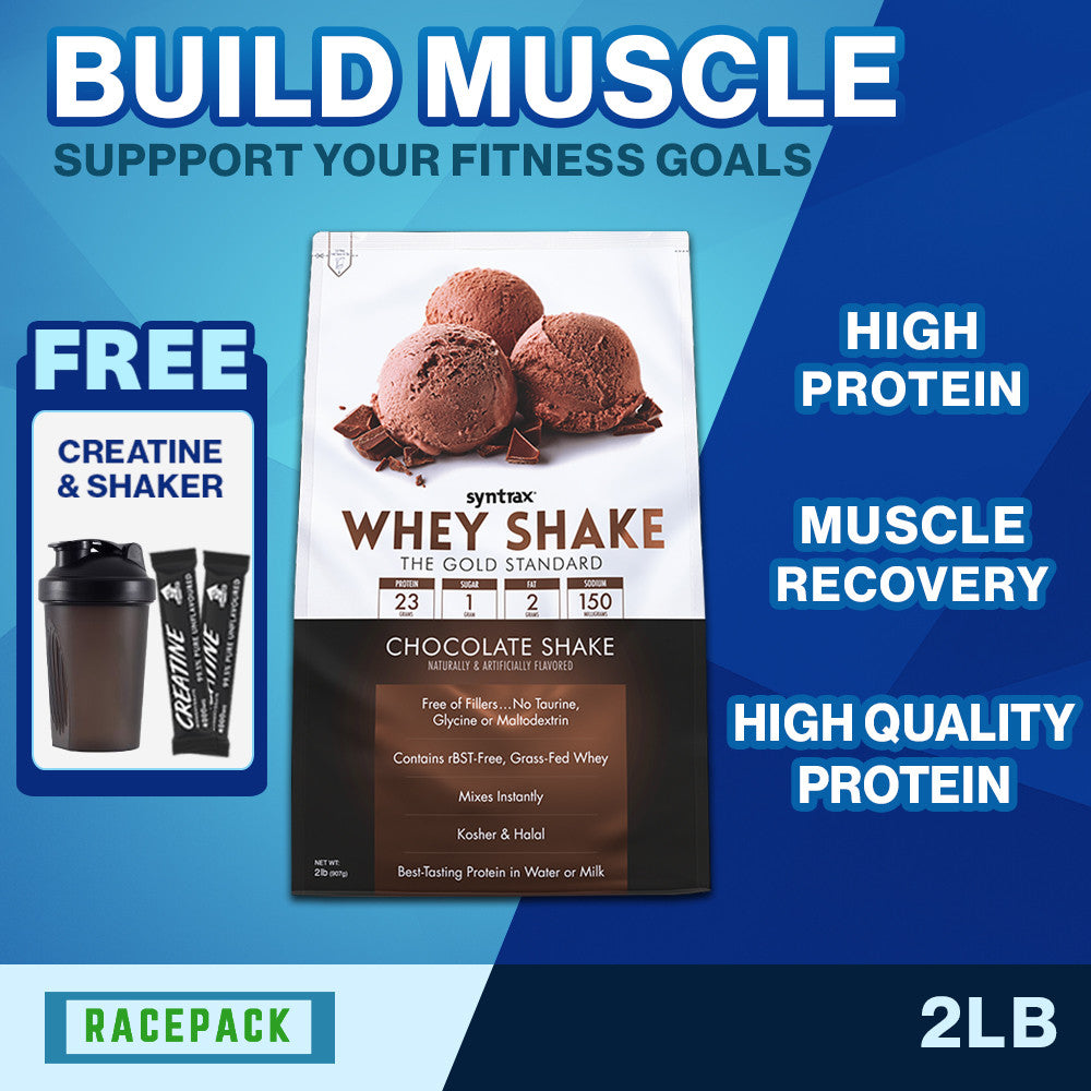 SYNTRAX Whey Shake Protein 2LB (Free Shaker) Build Muscle | Protein Blend | Recovery