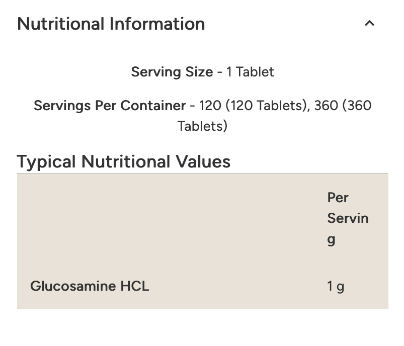 MyProtein Glucosamine HCL 120 Tablets