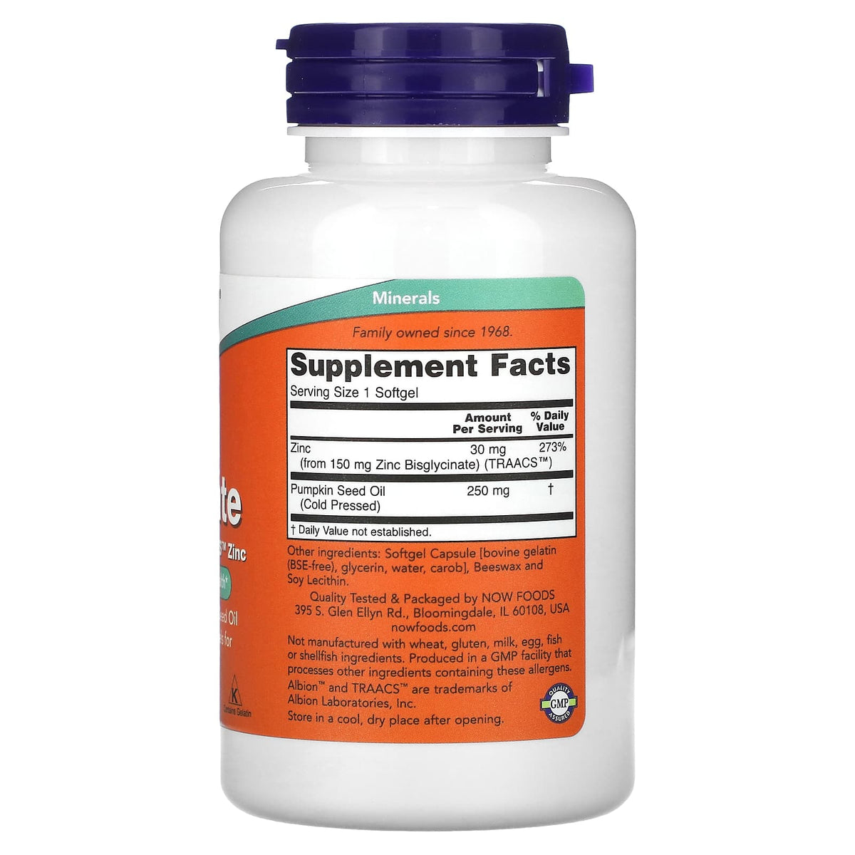 NOW Zinc Glycinate 30mg