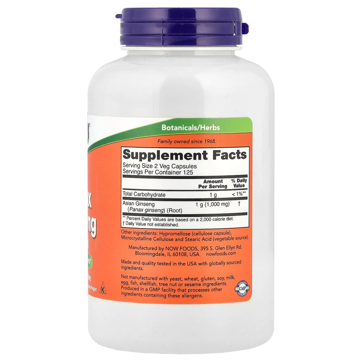 NOW Foods Panax Ginseng Extract 500mg