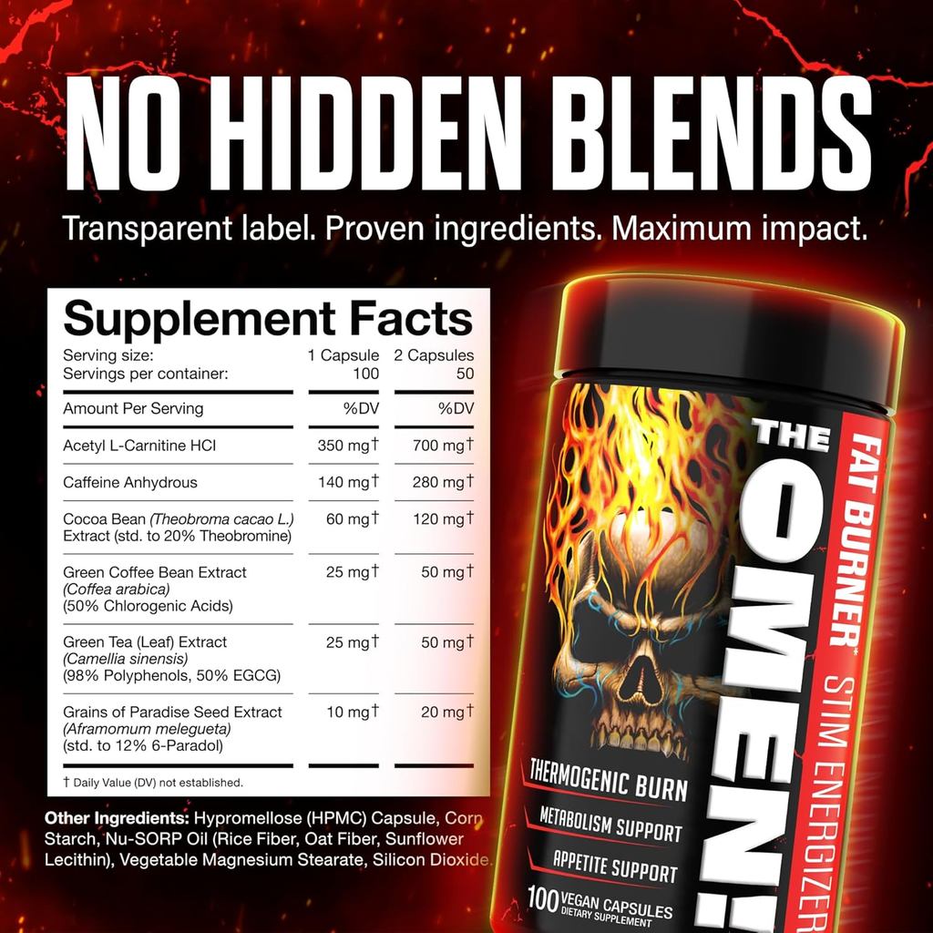 JNX Sports The Omen Fat Burner 60/100 Caps