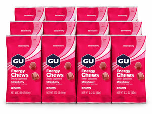GU Energy Chews Strawberry caffeinated 12 pack