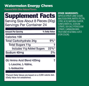 GU Energy Chews Watermelon Supplement Pack