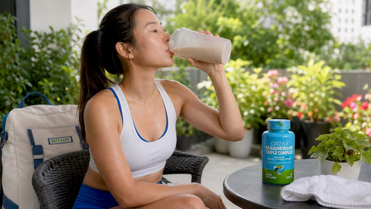 Athlete drinking whey protein shake after workout