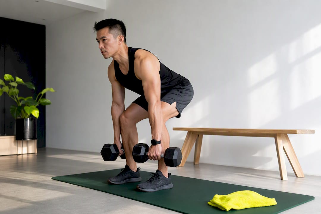 Athlete performing strength training exercise