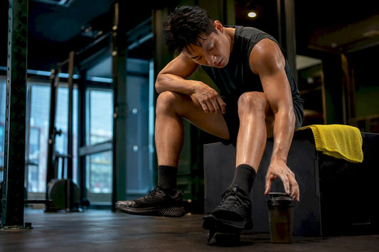 Athlete recovering after intense training session