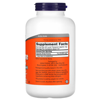 NOW Foods Glycine Pure Powder 454g
