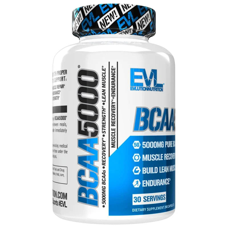 EVLution BCAA 5000 240粒胶囊，有助于肌肉的生长与修复，加速恢复，提升BCAA的强度和耐力