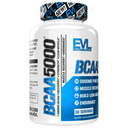 EVLution BCAA 5000 240粒胶囊，有助于肌肉的生长与修复，加速恢复，提升BCAA的强度和耐力
