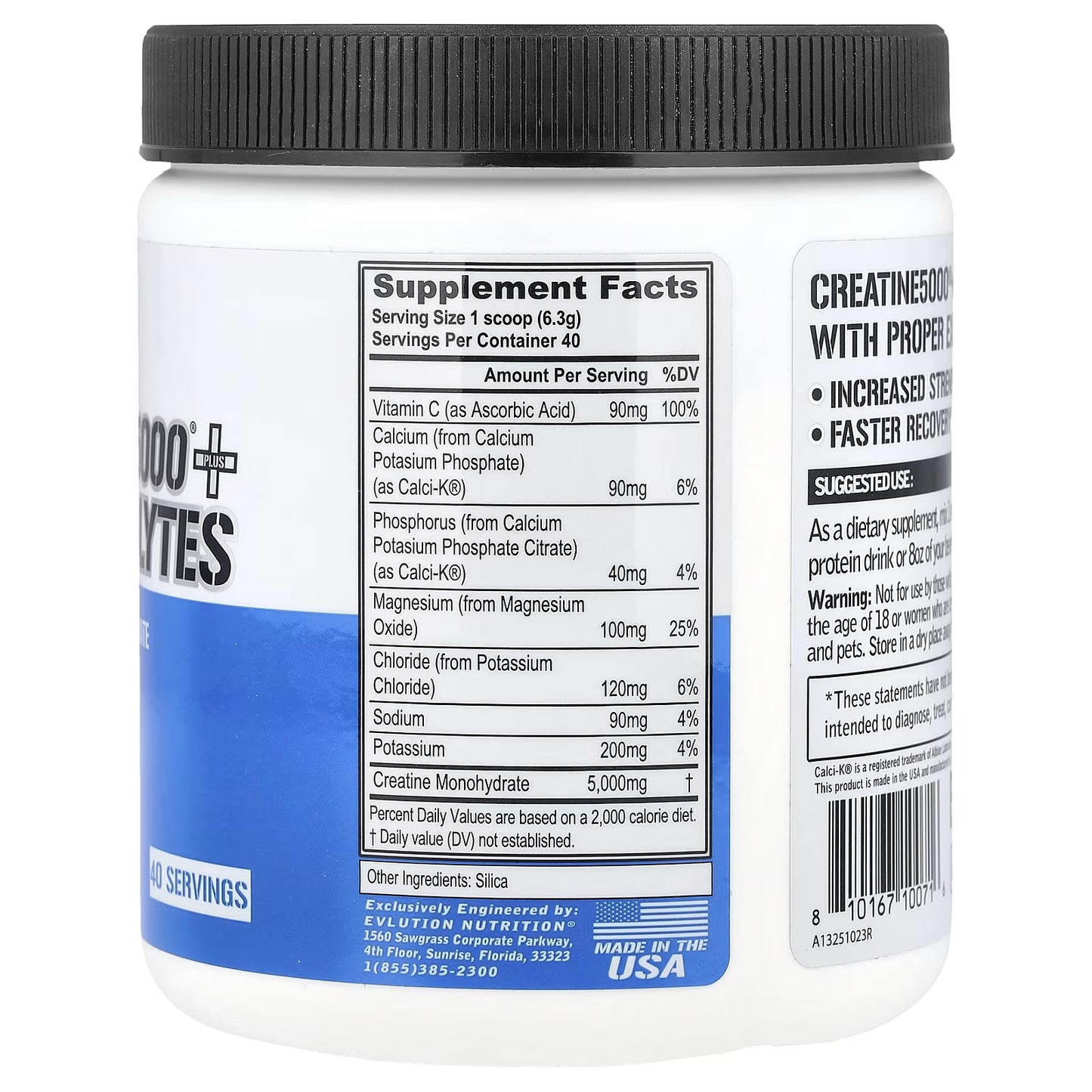 Evlution Nutrition Creatine 5000 + Electrolytes Powder
