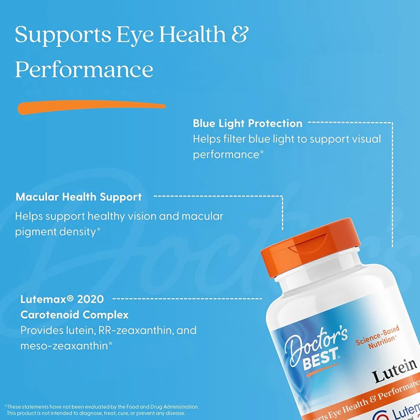 Doctor's Best Lutein with Lutemax 2020, 20 mg