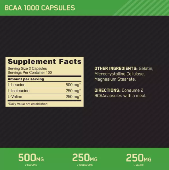 Optimum Nutrition Instantized BCAA 1000mg – Muscle Recovery & Endurance Support