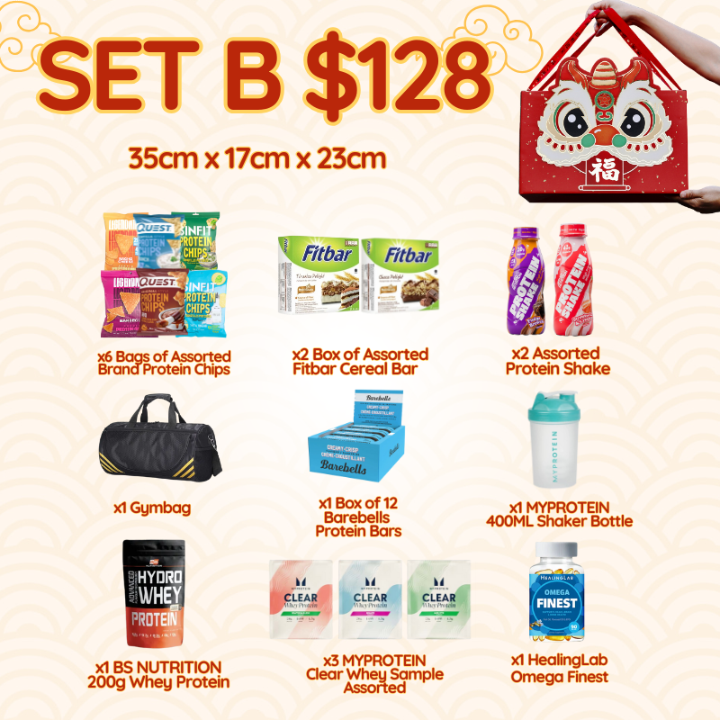Chinese New Year CNY Hamper – Healthy Snacks and High Protein Bundle SET A AND SET B