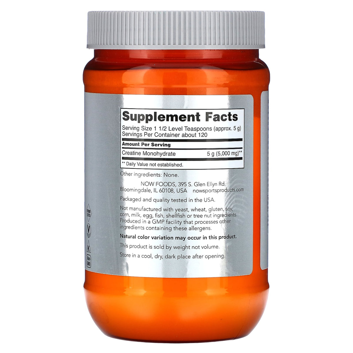 NOW Sports Creatine Monohydrate 600g