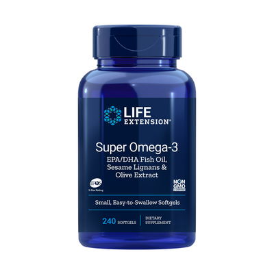 Life Extension Super Omega-3 EPA/DHA Fish Oil, Sesame Lignans & Olive Extract