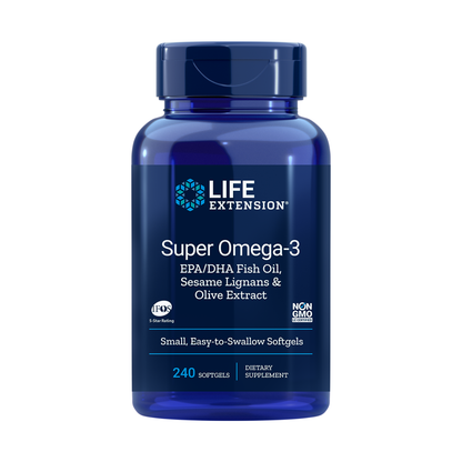 Life Extension Super Omega-3 EPA/DHA Fish Oil, Sesame Lignans & Olive Extract