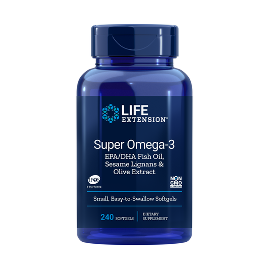 Life Extension Super Omega-3 EPA/DHA Fish Oil, Sesame Lignans & Olive Extract