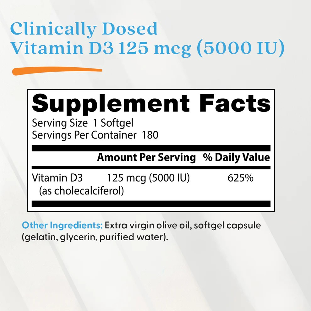 Doctor's Best Vitamin D3, 180 Softgels