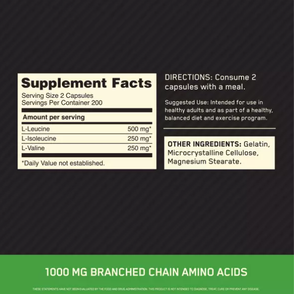 Optimum Nutrition Instantized BCAA 1000mg – Muscle Recovery & Endurance Support
