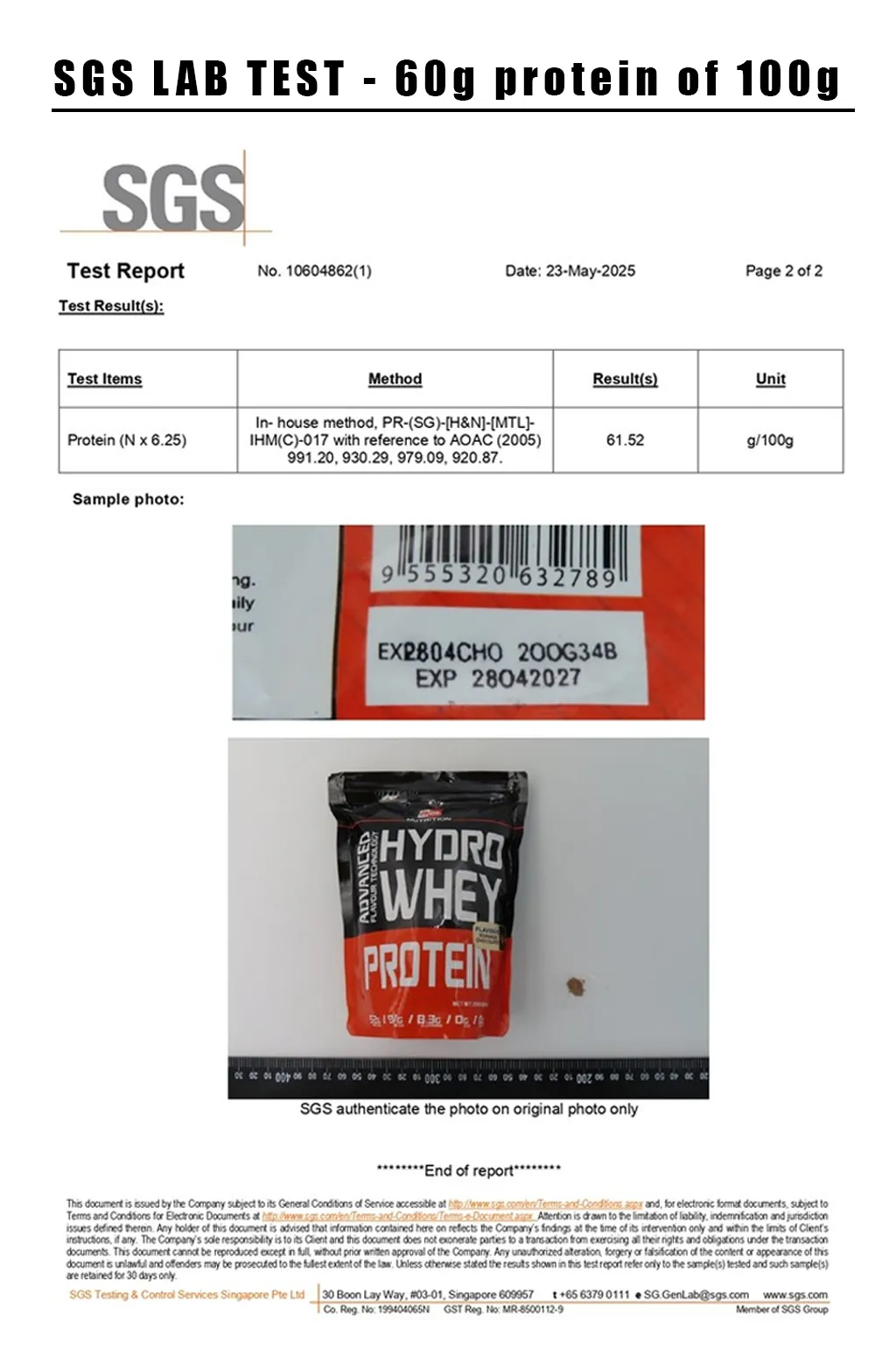 BS Nutrition 水解乳清蛋白 3公斤/6.6磅