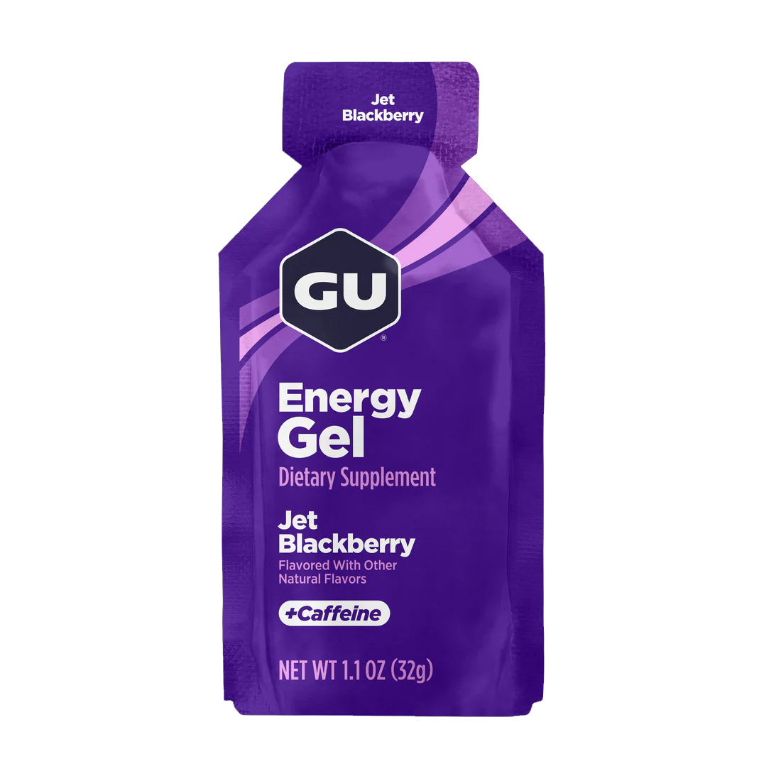 GU Energy Gel – Jet Blackberry Caffeinated – 6, 12 or 24 Pack | Running & Endurance