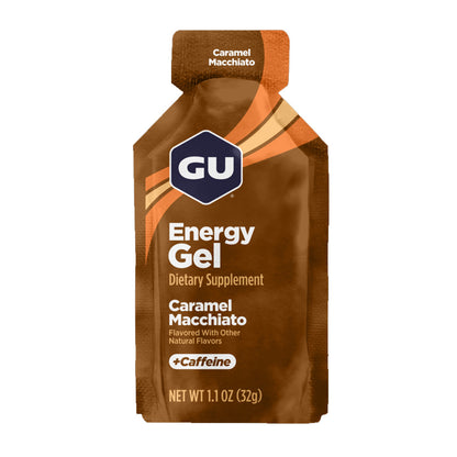GU Energy Gel – Caramel Macchiato Caffeinated – 6, 12 or 24 Pack | Running & Endurance