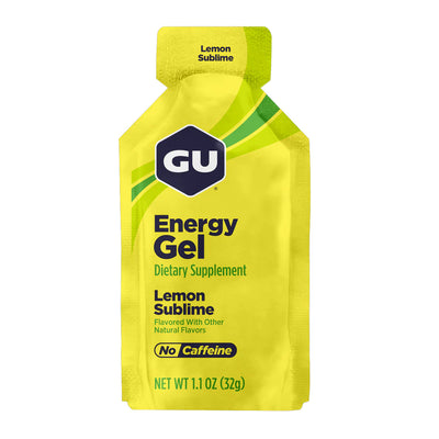 GU Energy Gel – Lemon Sublime Non-Caffeinated – 6, 12 or 24 Pack | Running & Endurance