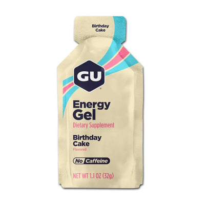 GU Energy Gel –  Birthday Cake Non-Caffeinated – 6, 12 or 24 Pack | Running & Endurance