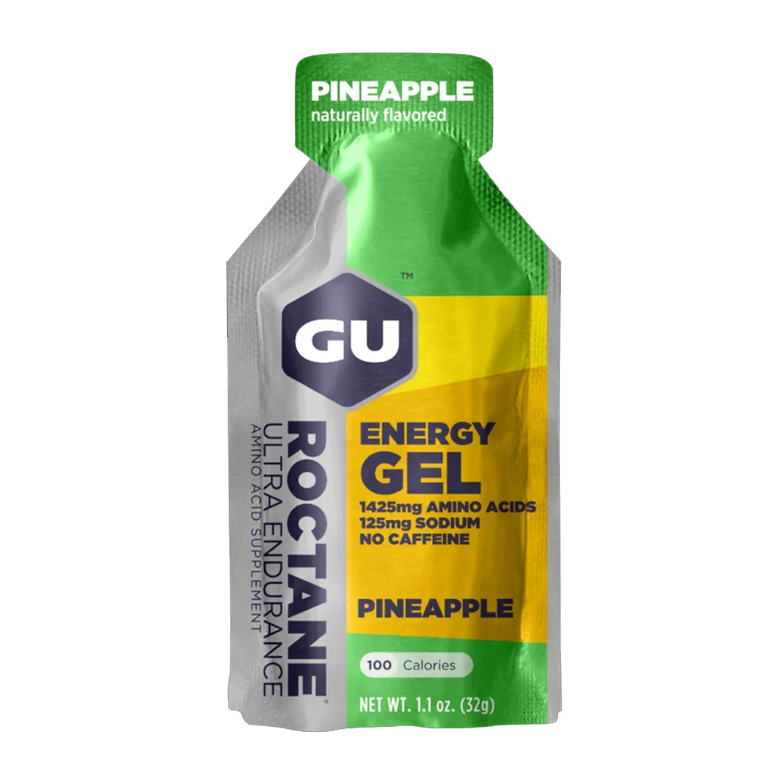 GU Roctane Energy Gel – Pineapple Flavour Non-Caffeinated – 6, 12 or 24 Pack | Ultra Endurance Fuel