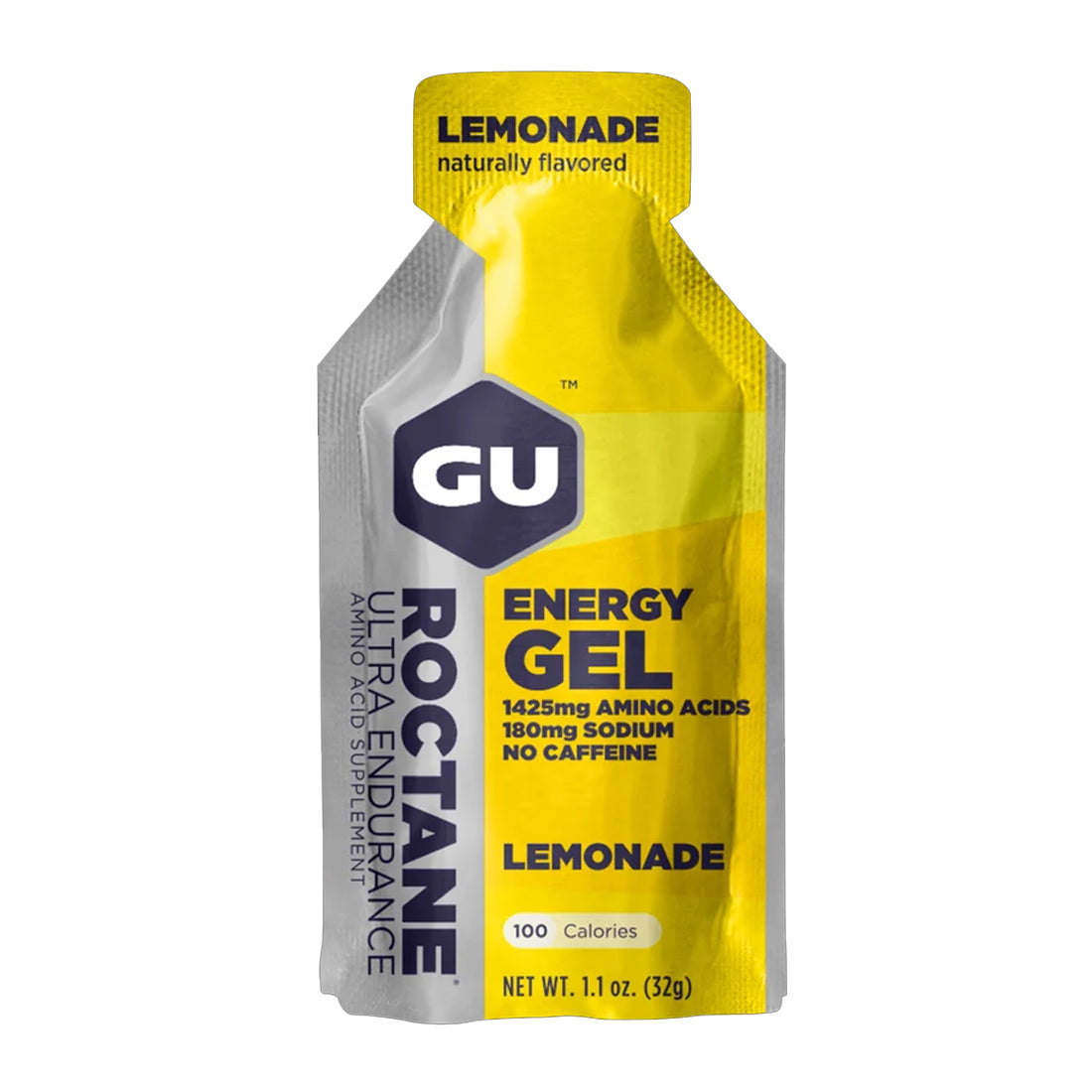 GU Roctane Energy Gel – Lemonade Non-Caffeinated – 6, 12 or 24 Pack | Ultra Endurance Fuel