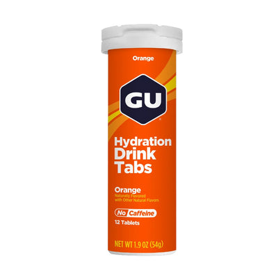 GU Hydration Drink Tabs – Orange Flavour Non-Caffeinated – 1, 2 or 4 Pack | Running & Endurance