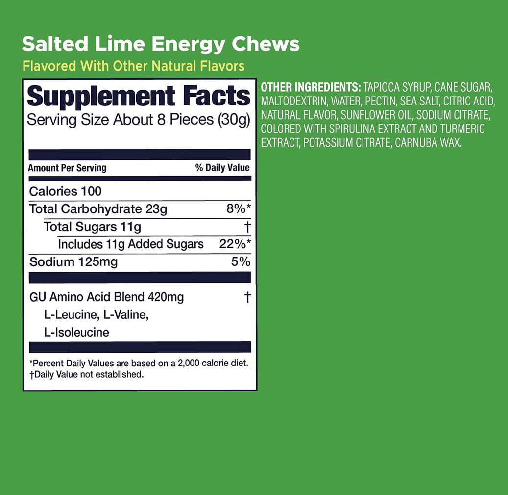 GU Energy Chews – Assorted Caffeine and Non-Caffeinated –  4 or 12 Pack | Running & Endurance