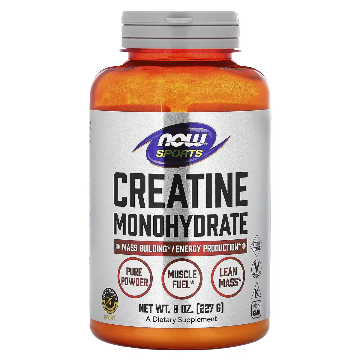 NOW Sports Creatine Monohydrate Powder 227g – Pure Creatine for Strength, Power, Gym & Sports Performance