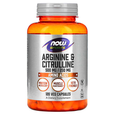 NOW Sports Arginine and Citrulline 120 Caps