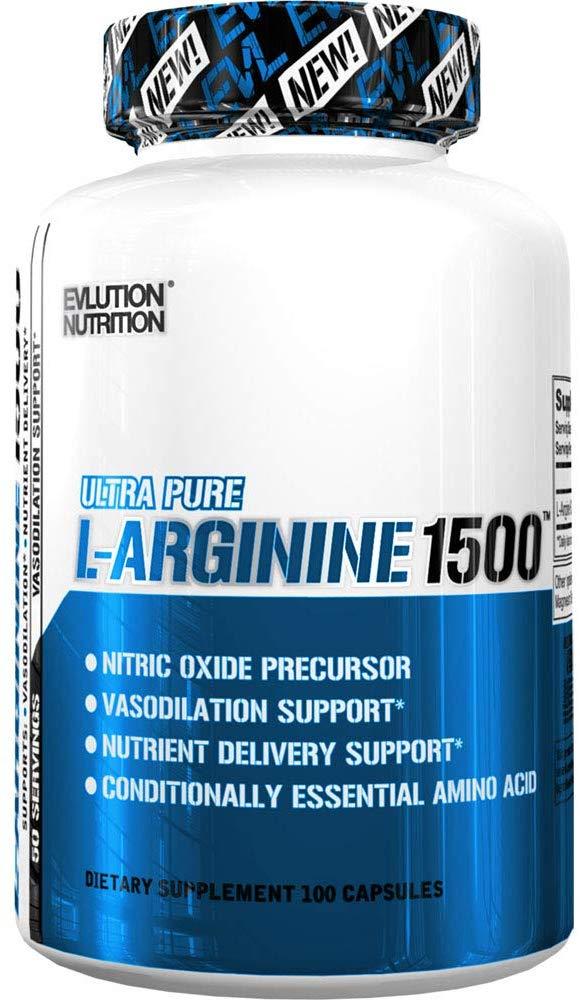 EVLution L-精氨酸 1500毫克 100粒 肌肉生长 增肌 肌肉耐力