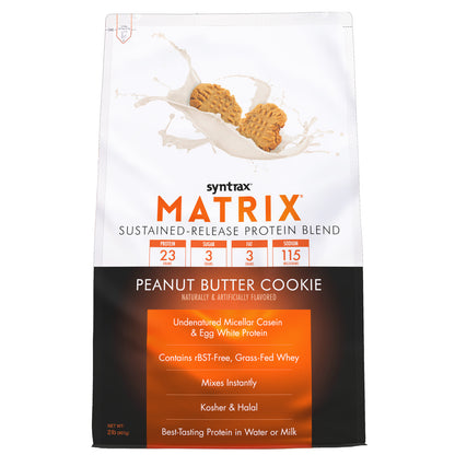 (Free Shaker & Creatine Sachets) HALAL SYNTRAX Matrix Protein Blend 2LB 5LB GOURMET Flavours Low Carb Low Sugar Made In USA