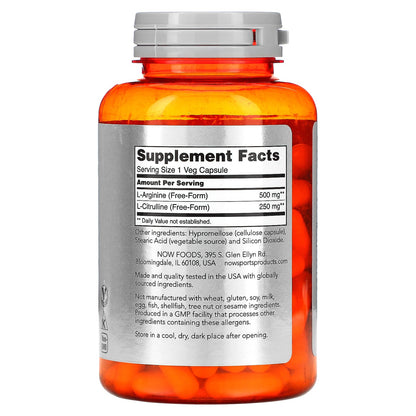 NOW Sports L Arginine L Citrulline