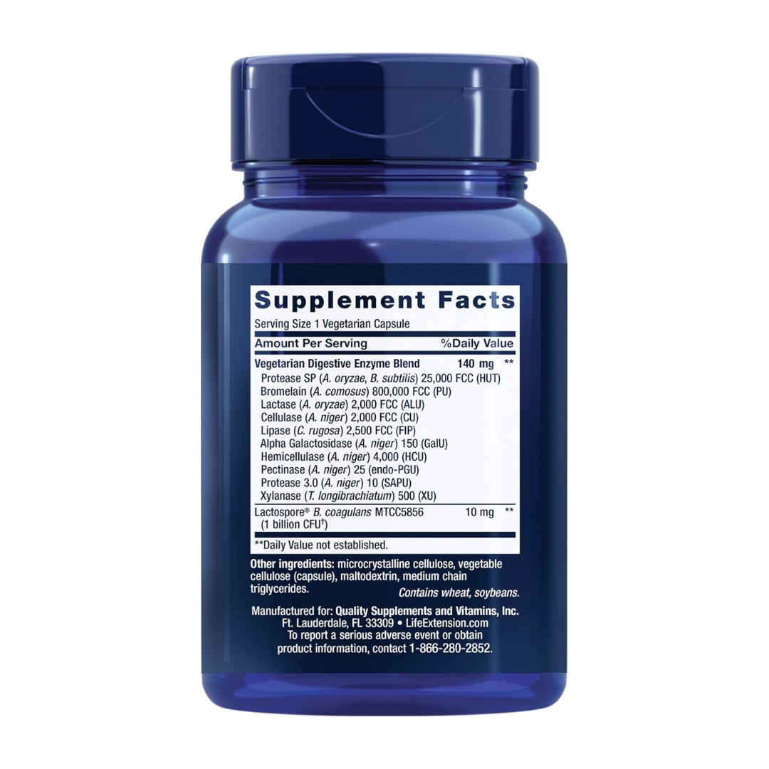 Life Extension Enhanced Super Digestive Enzymes and Probiotics