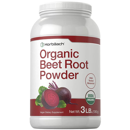 Horbaach Organic Beet Root Powder Raw Superfood Vegan 3LB 272 Servings