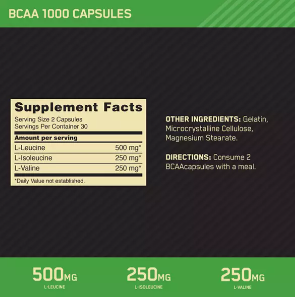 Optimum Nutrition Instantized BCAA 1000mg – Muscle Recovery & Endurance Support