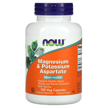 NOW magnesium potassium aspartate capsules