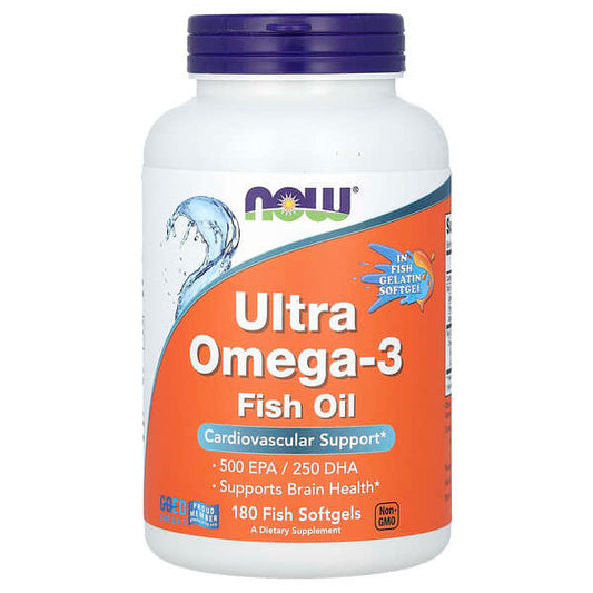 NOW Ultra Omega 3 Fish Oil 180 Ct