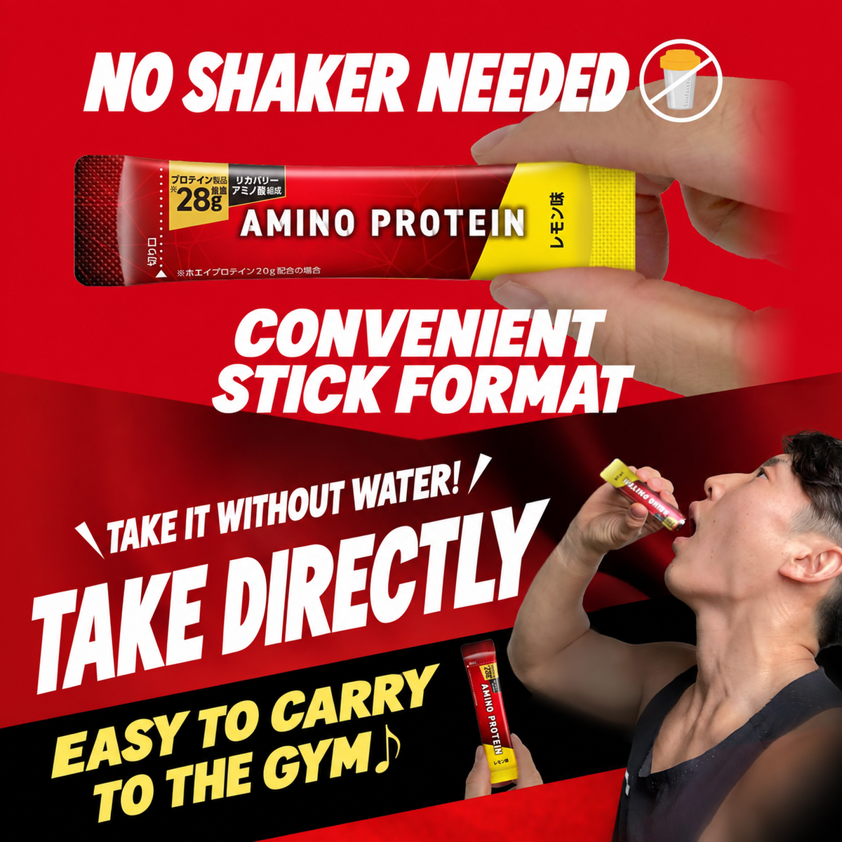 Amino VITAL Amino Protein Lemon Flavour Whey Protein with EAA 10 Sachets  No Mixing Needed Build Muscles Lean Muscle Muscle Strength