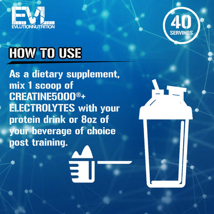 Evlution Nutrition Creatine 5000 + Electrolytes Powder