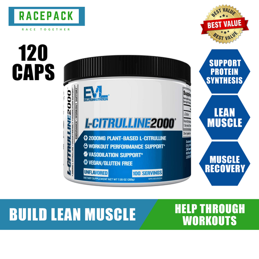 EVLution L-Citrulline 2000 Powder 100 Servings Enhance Muscle Strength and Vascularity Powerful NO Booster