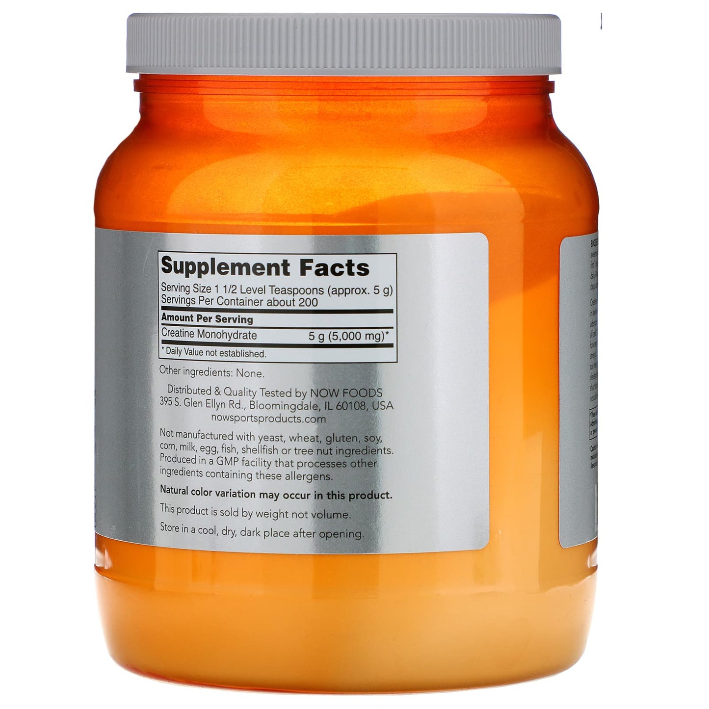 NOW Sports Creatine Monohydrate 2.2lbs