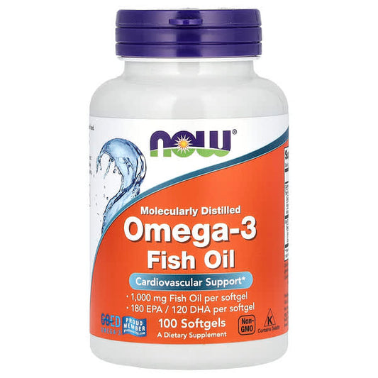 NOW Omega 3 Fish Oil 100 Ct