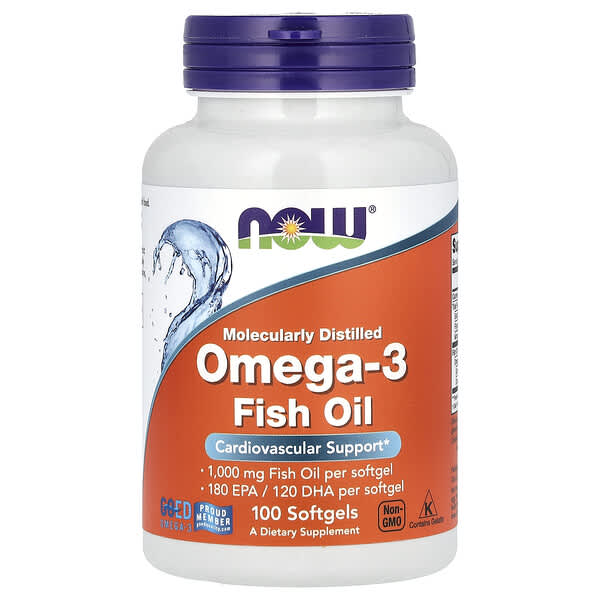 NOW omega 3 fish oil 100 softgels