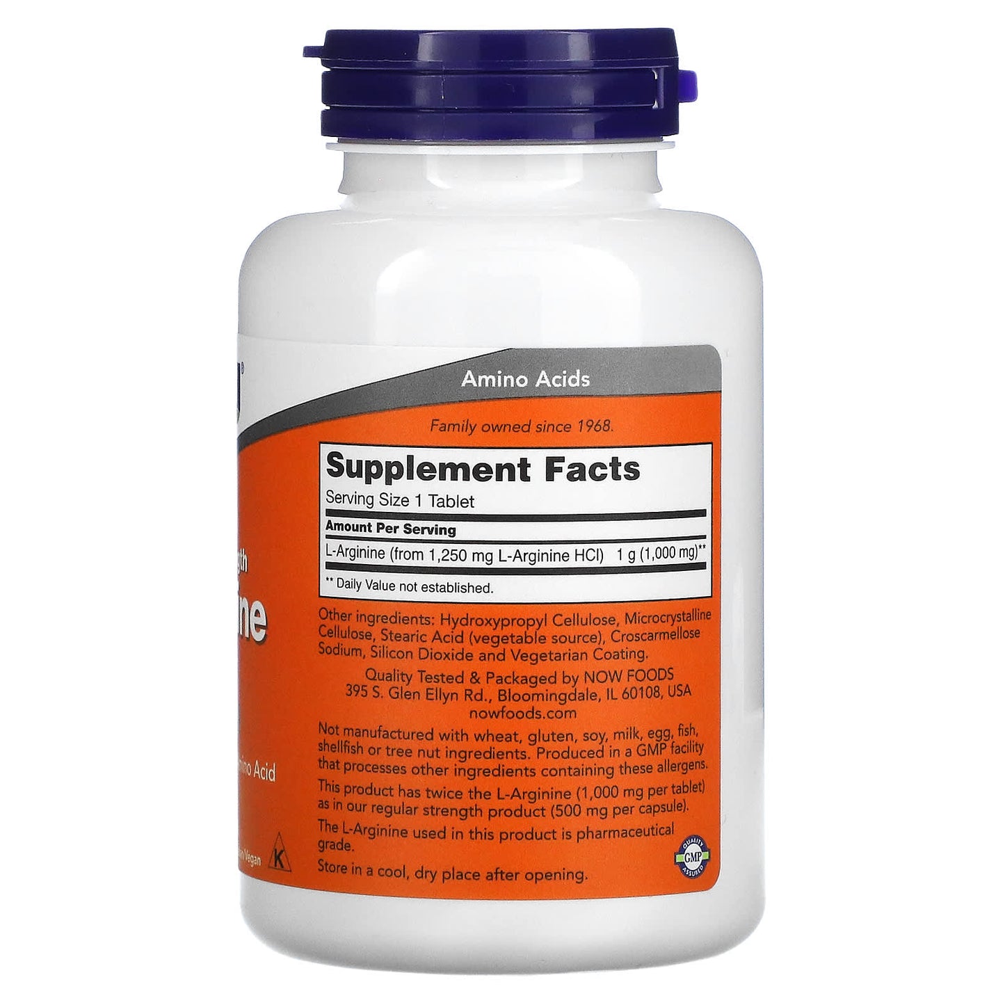 NOW L Arginine 120 Tab